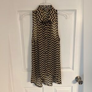 Toska Chevron Pattern Sleeveless blouse